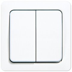 Taustiņs 2-viet, duroplasts, ST 550, balts