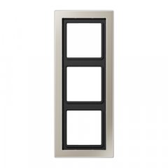 Rāmītis 3-vietīgs, vertikālā un horizontālā montāža, LS-DESIGN, krāsa nerūsējošais tērauds