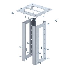 griesti stiprinājums industriālai kolonnai 403x250x250, St, balta alumīnija, 9006 ISS160160DB WA