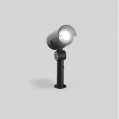 HB 207, 10 W, 680 lm, 830, anthracite, on/off Garden spotlights, L 136 B 90 H 210, 47°