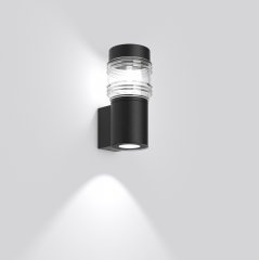 Gaismeklis MEGA GÜRTELLINSE, 14 W, 650 lm, 830, anthracite, on/off Wall luminaires, L 160 B 115 H 338, Transparent glass