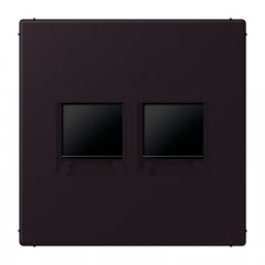 Virsma (ar fiksatoru) modulārai datu rozetei 2-vietīga, UMA-CAT6A, termoplasts lakots, Serie LS, noir d'ivoire