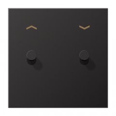 Virsma slēdžiem, 1-viet, 2 rotācijas slēdzis, ar virzienrādītāju, Serie LS 1912, tumša (lackiertes Aluminium)