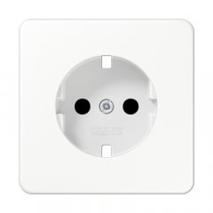 Virsma kontaktligzdai, ar bērnu drošību, termoplasts, Serie CD, balts