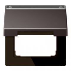 Rozetes vāks ar atsperi, marķējams, lakots alumīnijs, Serie LS, tumša