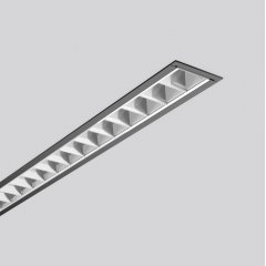 Gaismeklis LESS IS MORE 50, 22 W, 2500 lm, 830, black, DALI Recessed ceiling and wall luminaires, L 861 B 71 H 2 HEL 75, Alea optical system
