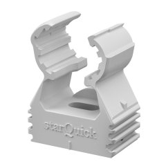starQuick klipsis turētajs 9,5-12mm, PA, gaiši pelēks, 7035