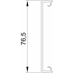 Vāks glūds 80x2000mm, PVC, gaiši pelēks, 7035