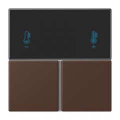 Taustiņs 3-viet, F40 KNX telpas kontrolierim, Serie LS, terre d'ombre brûlée 31