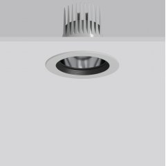 HELEDON maxi, 25 W, 3400 lm, 935, silver, DALI Recessed downlights, D 162 H 3 HEL 135, 21°
