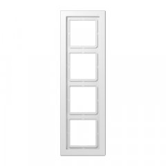 Rāmītis 4-vietīgs, vertikālā un horizontālā montāža, duroplasts, LS-DESIGN, balts