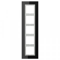Stikla rāmītis 5-vietīgs, vertikālā un horizontālā montāža, LS PLUS, melns