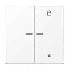 eNet taustiņš unversālais 2-viet, duroplasts, Serie LS, sniegbalts matēts