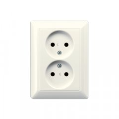 Kontaktligzda, 16 A 250 V ~, duroplasts, Serie AS, ziloņkaula