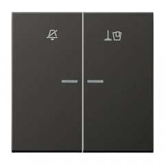 Taustiņš viesnīcām, simbols netraucēt un uzkopt istabu, Serie LS, antracīts (lakots alumīnijs)