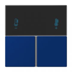 Taustiņs 3-viet, F40 KNX telpas kontrolierim, Serie LS, bleu outremer foncé