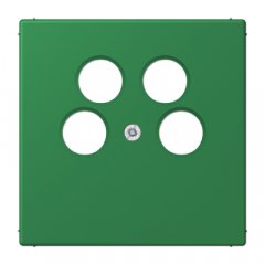 Centrālplate 4-vietīga SAT-TV-kontaktligzda (Ankaro), termoplasts, Serie LS, vert foncé