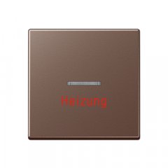 Taustiņs 1-viet, ar indikācijas logu, apkures slēdzim ar uzrakstu, Serie A, moka