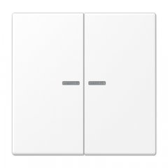 Taustiņs 2-viet ar indikācijas logu, Serie LS, sniegbalts matēts