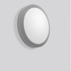 Gaismeklis ROUNDED, 4,5...10 W, 330...870 lm, 830, 840, silver, Sensor Ceiling and wall luminaires, D 300 H 71, Opal glass, HF movement sensor