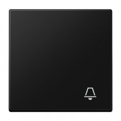 Taustiņs 1-viet, ar zvana simbolu, Serie LS, grafīta melns matēts