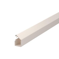 Mini kabeļu kanāls pašlīmejošs ar atveramo augšo daļu 12x12x2000, PVC, krēmbalta, 9001