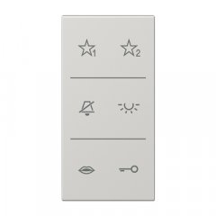 Virsma ar simboliem Audio, F50, Serie LS, gaiši pelēks