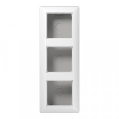 Virsapmetuma montāžas kārba 3-viet. balts AS500