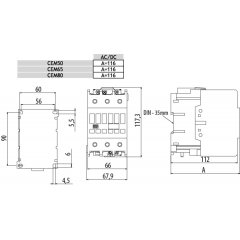 CEM65.00-230V-50/60Hz Palīgkontaktors 30kW