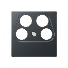 Centrālplate 4-vietīga SAT-TV-kontaktligzda (Ankaro), termoplasts lakots, Serie A, anthrazit matt