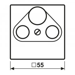 Centrālplate unversālā Sat/BK, Serie A, šampanieša krāsā