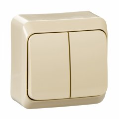 PRIMA - 1pole 2-circuits switch - 10AX, beige