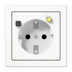 Kontaktligzda FI-SCHUKO® ar RCD mehānismu 30 mA, Serie LS, balts