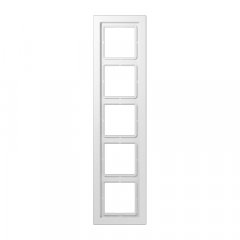 Rāmītis 5-vietīgs, vertikālā un horizontālā montāža, duroplasts, LS-DESIGN, balts