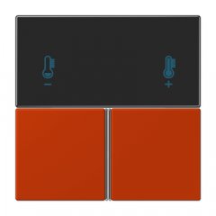 Taustiņs 3-viet, F40 KNX telpas kontrolierim, Serie LS, rouge vermillon 59