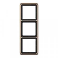 Rāmītis 3-vietīgs, vertikālā un horizontālā montāža, alumīnija eloxiert, CD 500, gold-bronze