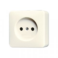 Kontaktligzda bez zemējuma, 16 A 250 V ~, 34 mm, AP 600, ziloņkaula