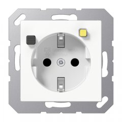 Kontaktligzda FI-SCHUKO® ar RCD mehānismu 30 mA, Serie AS/A, balts