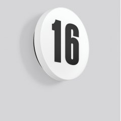 Gaismeklis FLAT SLIM step, 11...22 W, 1200...2500 lm, 830, 840, anthracite, on/off House number luminaires, D 350 H 75