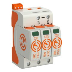 Kombinētais novadītājs V50 3P ar signalkontaktu FS 280V V50-3+FS-280
