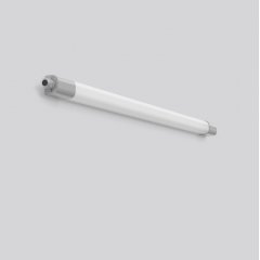 Gaismeklis PLANOX ECO, 20 / 34 W, 3050 / 4950 lm, 840, grey, on/off Ceiling and wall luminaires, Damp-proof luminaires, L 1399 B 62 H 50