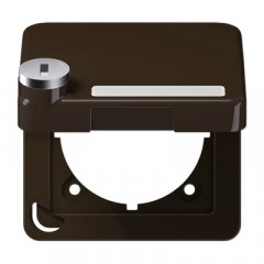 Rozetes vāks ar atsperi, marķējams, termoplasts, Serie CD, brūns