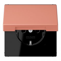Kontaktligzda SCHUKO, 16 A 250 V ~, ar vāciņu, Serie LS, l'ocre rouge moyen