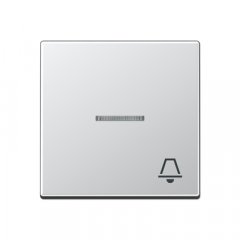 Taustiņs 1-viet, ar indikācijas logu, ar zvana simbolu, Serie A, alumīnijs