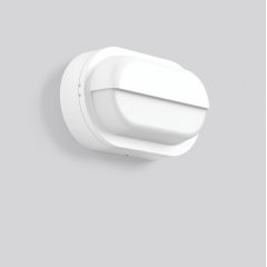 Gaismeklis ALU-LUX OVAL, 12 W, 290 lm, 830, white, on/off Wall luminaires, L 258 B 148 H 92, Opal glass