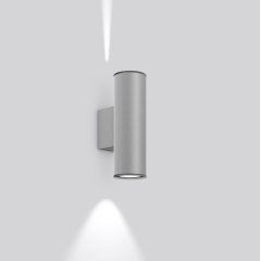 Gaismeklis CYL, 6,2 W, 310 lm, 830, silver, on/off Wall luminaires, L 100 B 154 H 311, Transparent glass