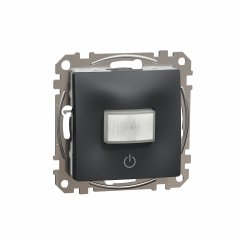 Kustību detektors, Sedna Design & Elements, PIR, 160°, 10A, antracīts