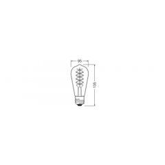Spuldze Vintage 1906 LED CLASSIC SLIM FILAMNET EDISON DIMMABLE 37 4.8 W/2200 K GOLD E27