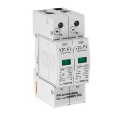 Pārsprieguma novadītājs V20 2-polīgs saules baterijams 1000V DC V20-C 2-PH-1000