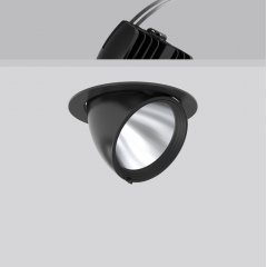 GOLAS maxi, 35 W, 4550 lm, 940, black, on/off Recessed projectors, D 178 H 3 HEL 150, 33°